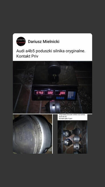 Audi a4b5 poduszki silnika oryginalne