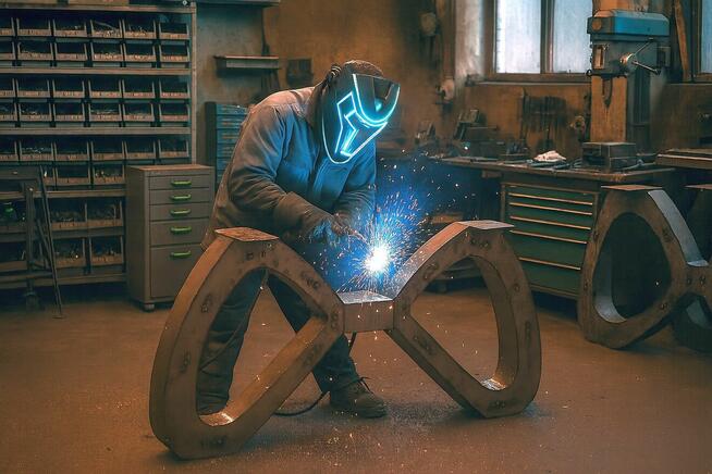 Stół biurko ultra nowoczesny stolik metal X14