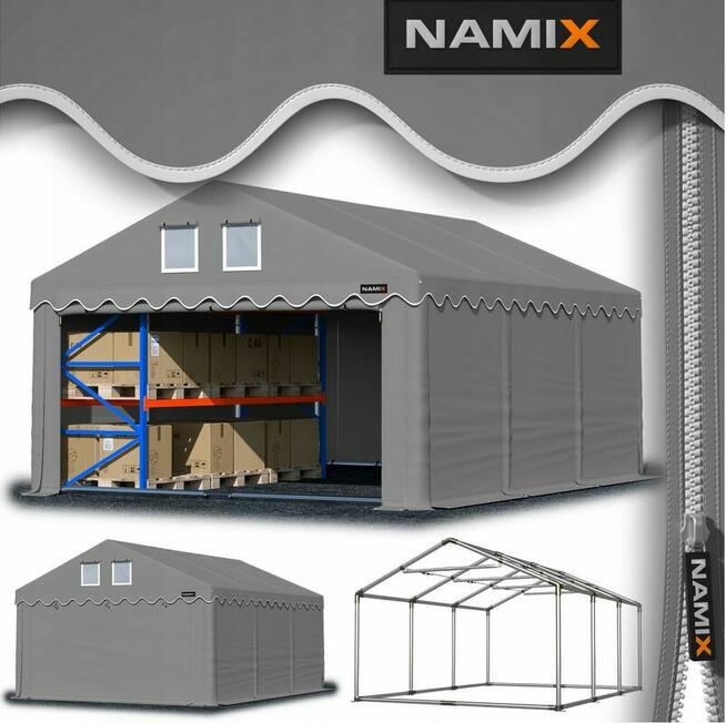 Namiot GRAND 4x6m magazynowy handlowy wiata garaż WZMOCNIONY