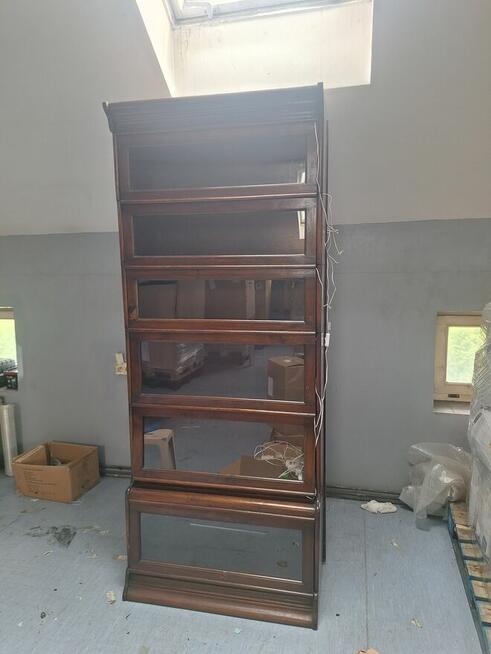 Witryna szklana drewniana