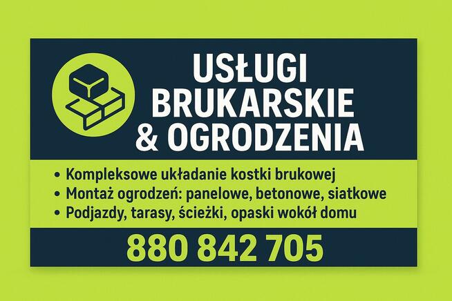 Układanie kostki brukowej, usługi brukarskie, montaż ogrodzeń