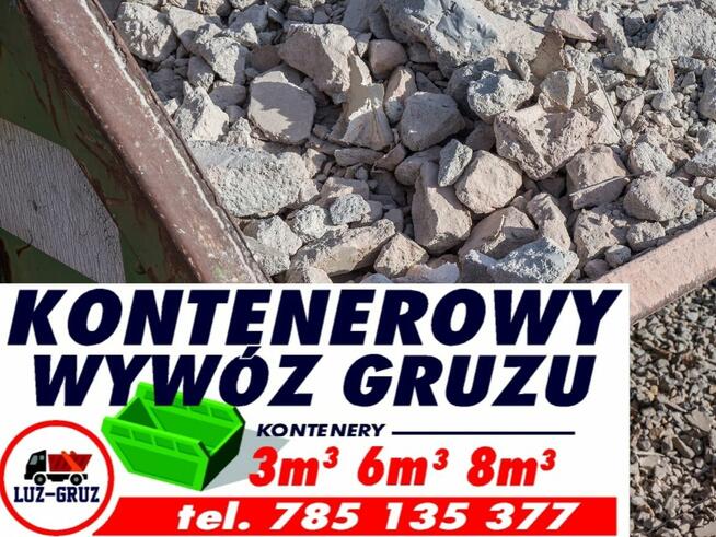 Wywóz gruzu, odpadów zielonych kontenery 3m3 6m3 8m3