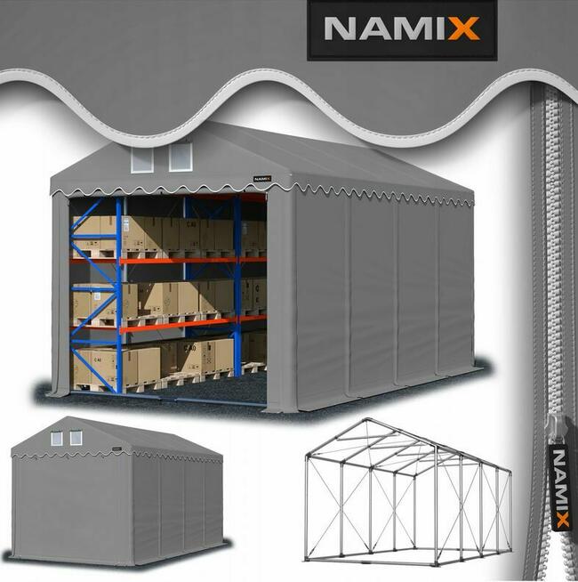 Namiot PRESTIGE 4x8-4m hala przemysłowa magazynowy MOCNY PVC