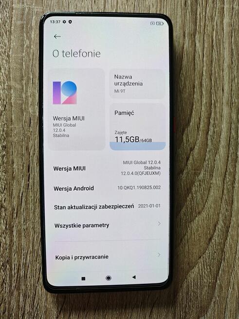 Używany Xiaomi Mi 9T 6GB RAM 64GB ROM Carbon Black