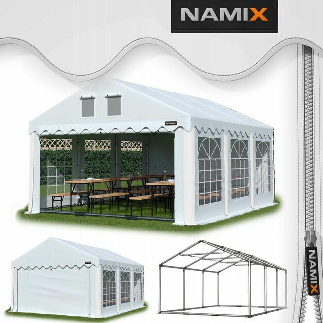 Namiot GRAND 6x8 ogrodowy imprezowy garaż wzmocniony PVC 560
