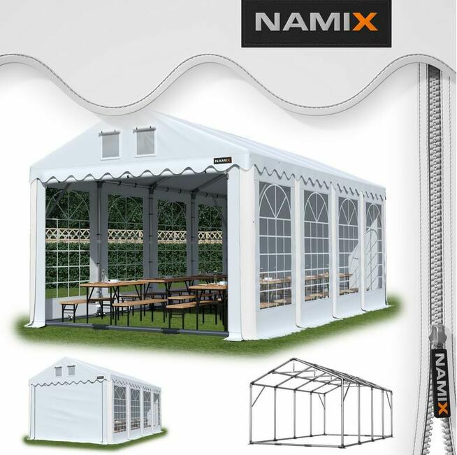Namiot PRESTIGE 4x8-2,6m ogrodowy imprezowy garaż wzmocniony