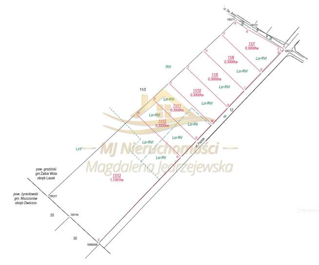 Działka rolno-budowlana Żabia Wola, św. Anny