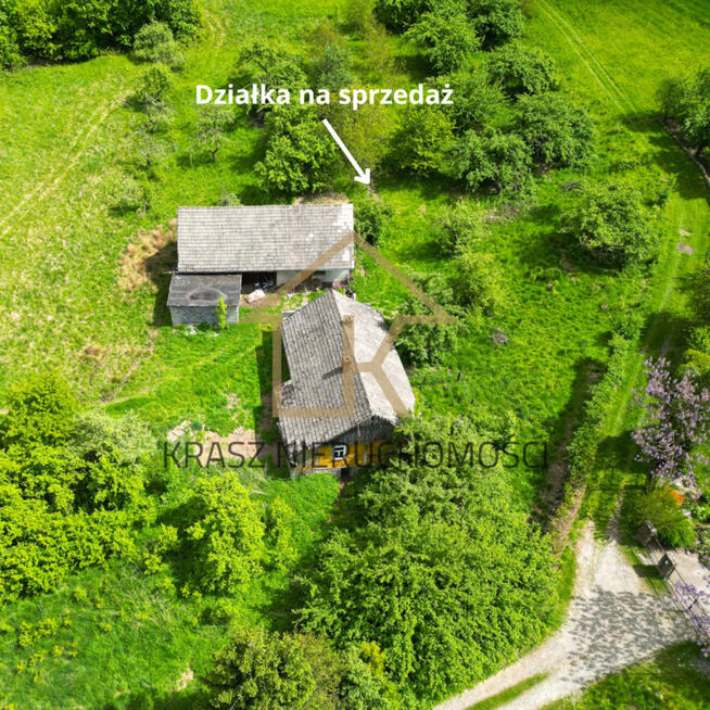 Działka budowlano inwestycyjna z domem w Wiśniowej