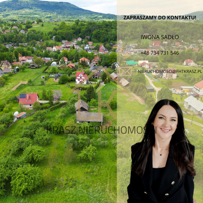 Działka budowlano inwestycyjna z domem w Wiśniowej