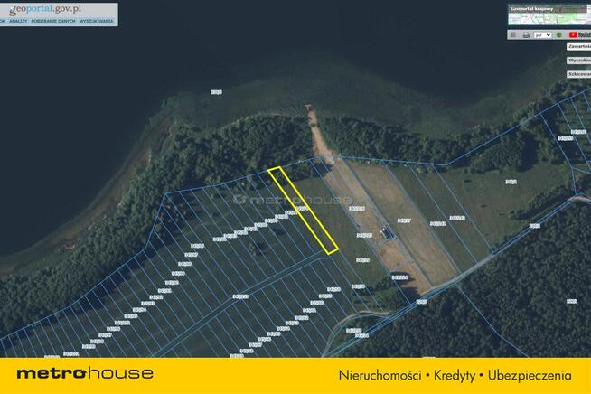 Działka budowl. z linią brzegową jeziora Święcajty