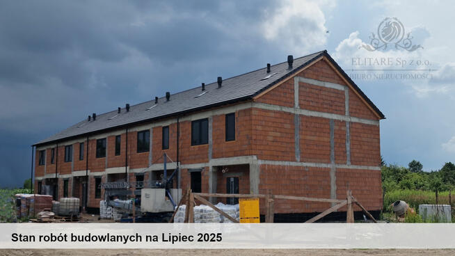 DOM szereg środkowy 102,50m2 z działką 148m2m2, Iwiny Siechnice