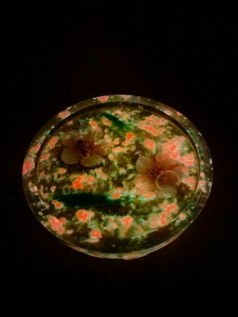 Podkładka pod kubek, pod biżuterię, świeci w ciemności