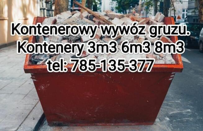 Wywóz gruzu, odpadów zielonych kontenery 3m3 6m3 8m3