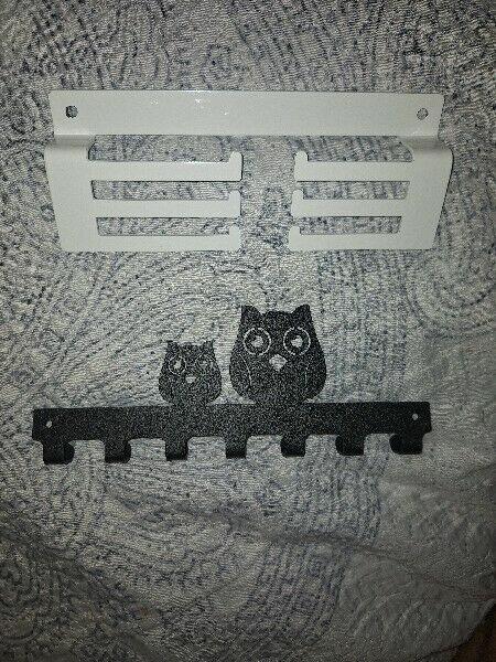 Dekoracyjne haki na ubrania – czarne „sówki i białe