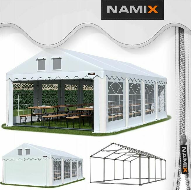 Namiot GRAND 4x8 ogrodowy imprezowy garaż wzmocniony PVC 560