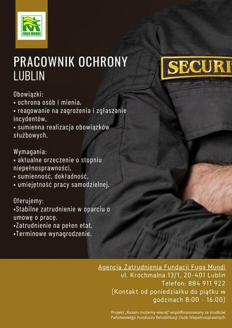 Pracownik ochrony z orzeczeniem