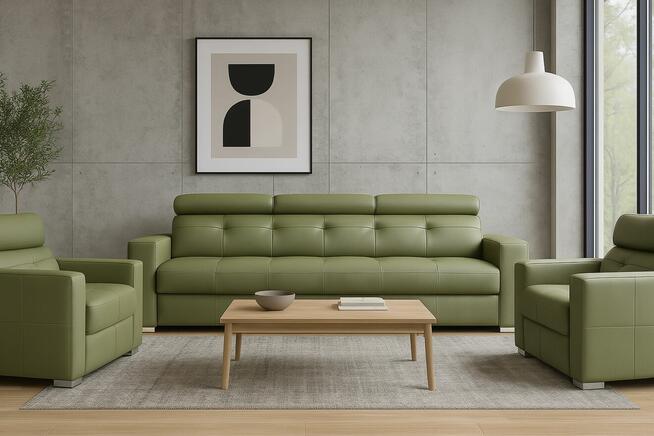 KOMPLET WYPOCZYNKOWY BIANKO 3-1-1!!! REGULOWANE ZAGŁÓWKI!!