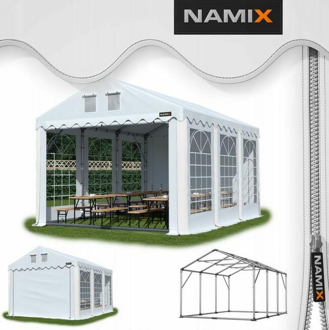 Namiot PRESTIGE 4x6-2,6m ogrodowy imprezowy garaż wzmocniony