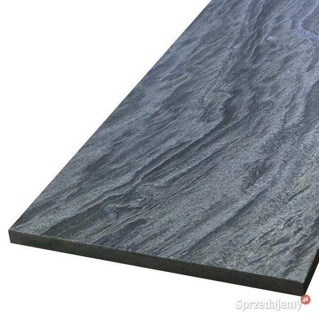 Stopień kwarcyt Silver Grey leather 150x33x3 cm