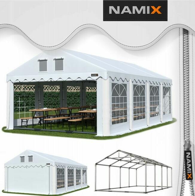 Namiot GRAND 5x8 ogrodowy imprezowy garaż wzmocniony PVC 560