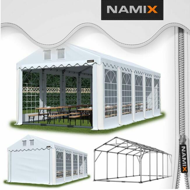 Namiot PRESTIGE 5x10-2,6m ogrodowy imprezowy garaż wzmocnion