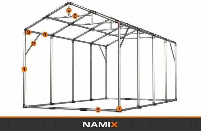 Namiot PRESTIGE 5x8-4m hala przemysłowa magazynowy MOCNY PVC