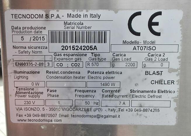 Zamrażarka szokowa 33/25/5