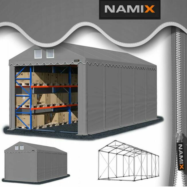 Namiot PRESTIGE 5x8-4m hala przemysłowa magazynowy MOCNY PVC
