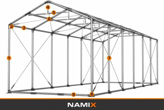 Namiot PRESTIGE 6x12-4m hala przemysłowa magazynowy MOCNY PV