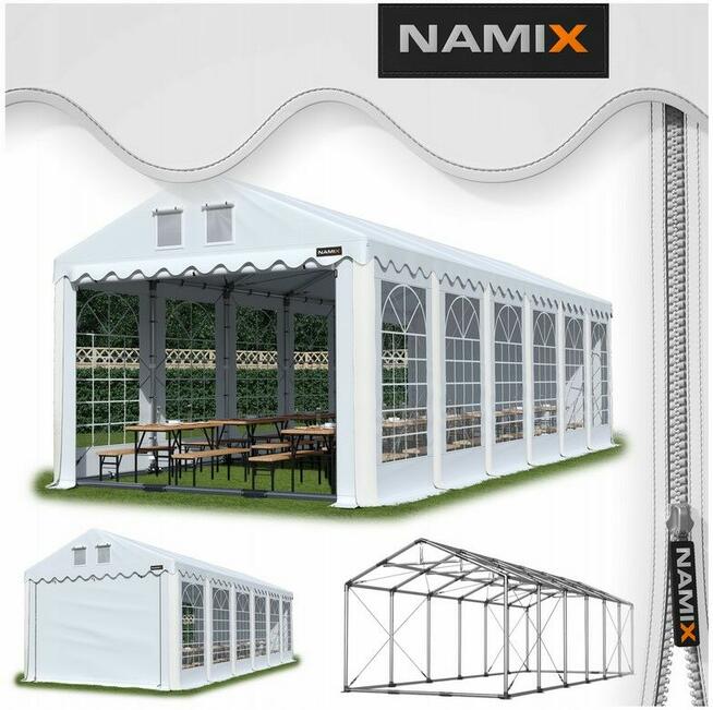 Namiot PRESTIGE 5x12-2,6m ogrodowy imprezowy garaż wzmocnion