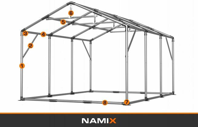 Namiot PRESTIGE 6x6-2,6m hala przemysłowa magazynowy MOCNY P