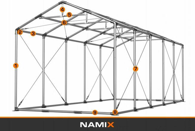 Namiot PRESTIGE 6x10-4m hala przemysłowa magazynowy MOCNY PV