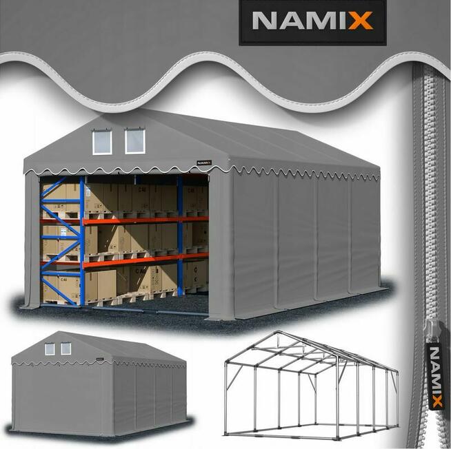 Namiot PRESTIGE 5x8-3m hala przemysłowa magazynowy MOCNY PVC