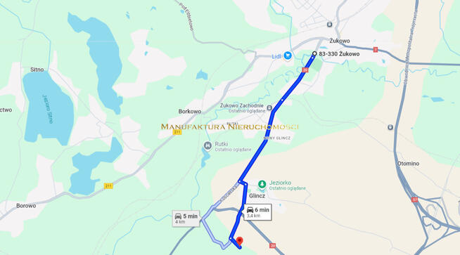 Działka budowlana z mediami obok Żukowa