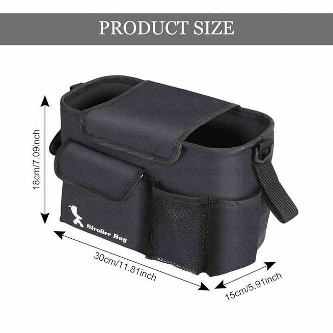 Torba do wózka organizer do wózka dziecięcego na wózek