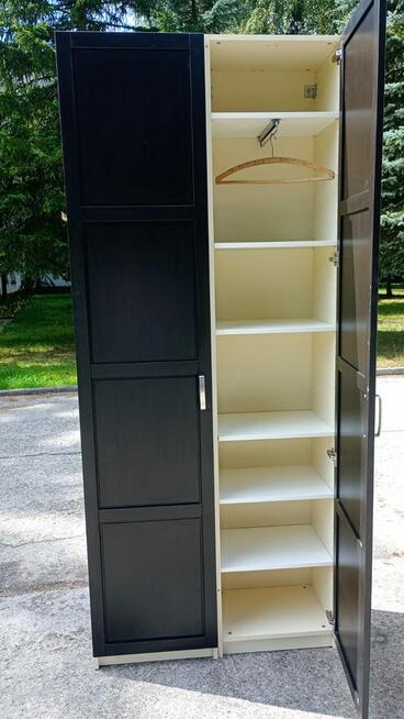 Szafa wysoka ubraniowo aktowa czarna IKEA 100x38x236cm szafy