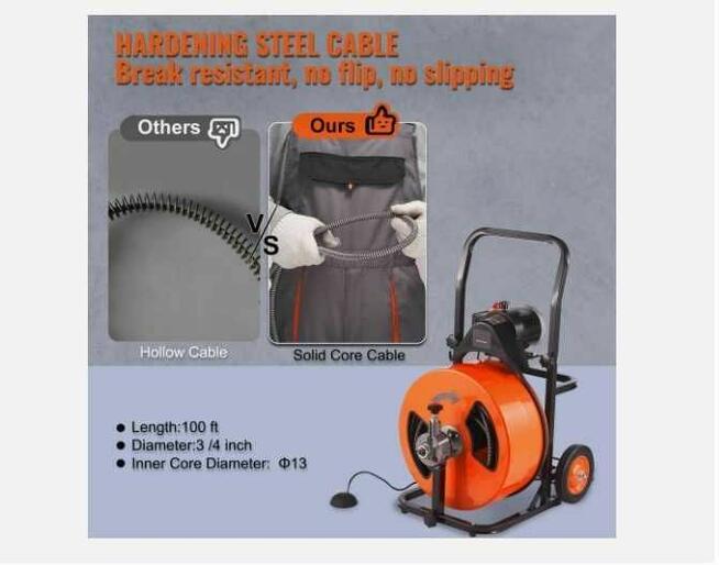 Elektryczna Żmijka - Przepychacz do rur