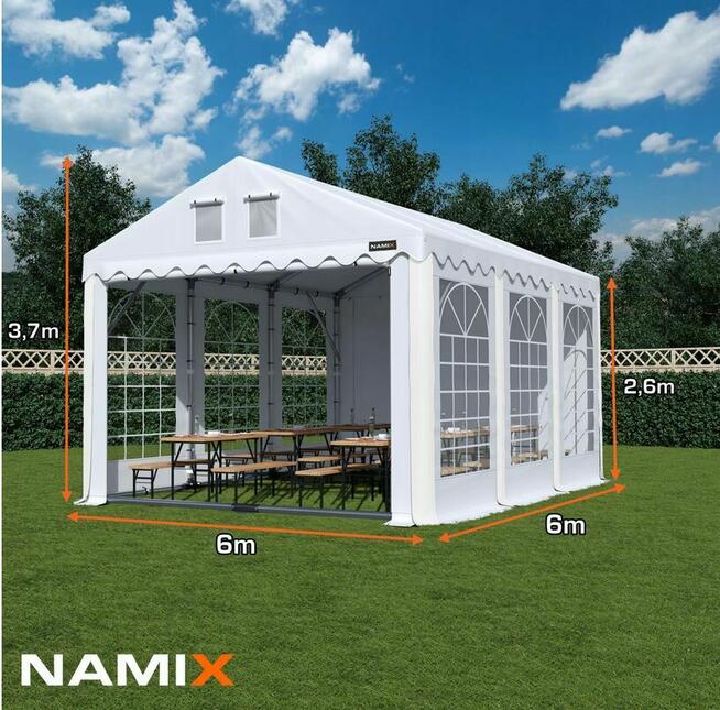 Namiot PRESTIGE 6x6-2,6m ogrodowy imprezowy garaż wzmocniony