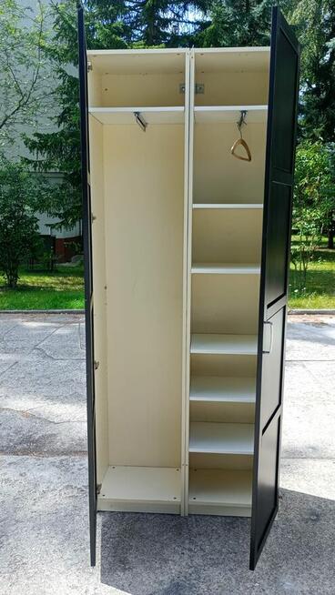 Szafa wysoka ubraniowo aktowa czarna IKEA 100x38x236cm szafy