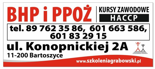 Szkolenia BHP, instrukcja ppoż., HACCP, ORZ, HACCP