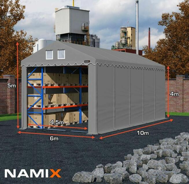 Namiot PRESTIGE 6x10-4m hala przemysłowa magazynowy MOCNY PV
