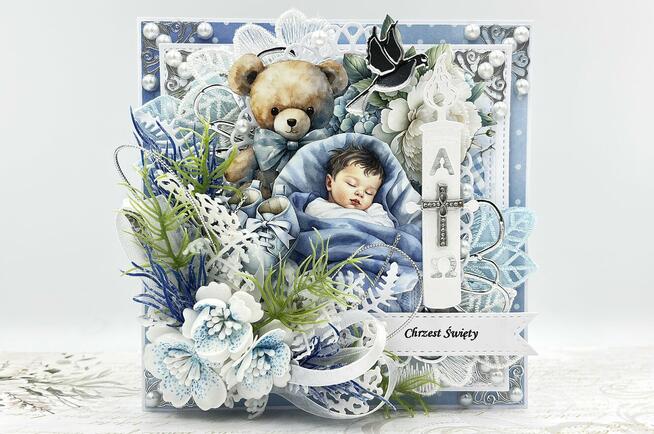 Pamiątka Chrztu Świętego. Kartka 3D