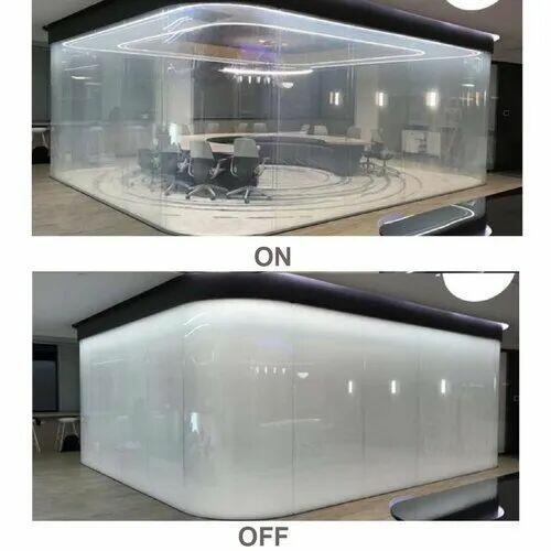 Ścianki szklane z inteligentną Folią