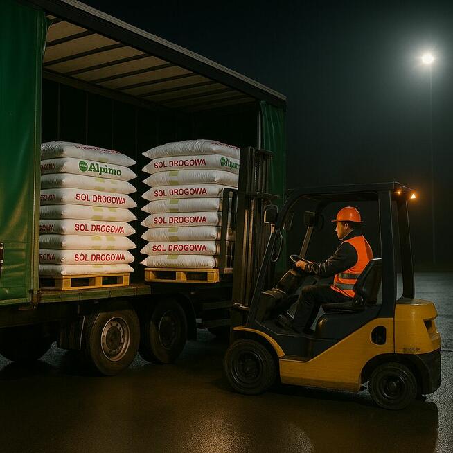 Sól drogowa w workach 25 kg. - transporty całosamochodowe