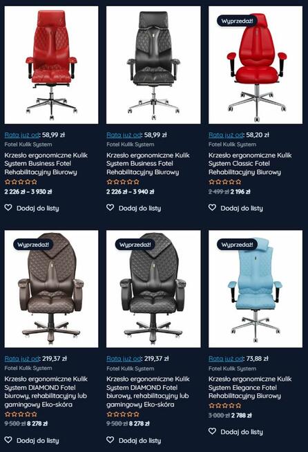 Fotel Kulik System ergonomiczny biurowy do biura pracy