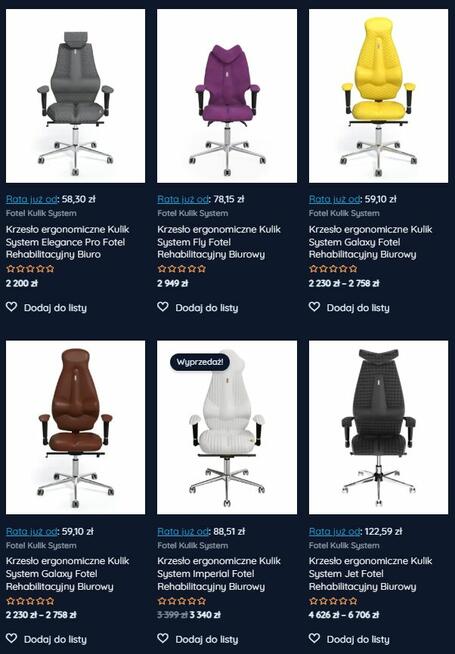 Fotel Kulik System ergonomiczny biurowy do biura pracy