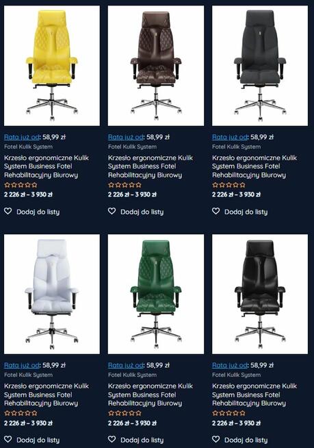 Fotel Kulik System ergonomiczny biurowy do biura pracy