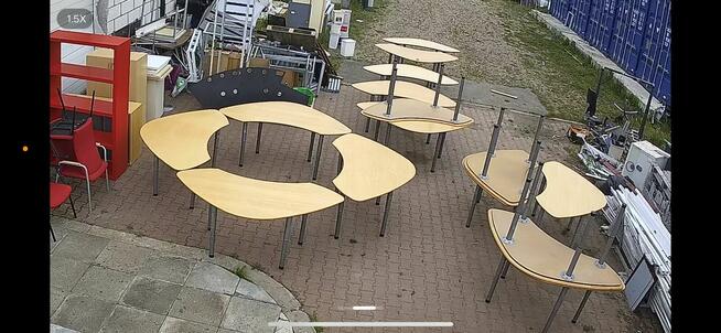 Stół konferencyjny półokrągły z falą biurko biurka stoły