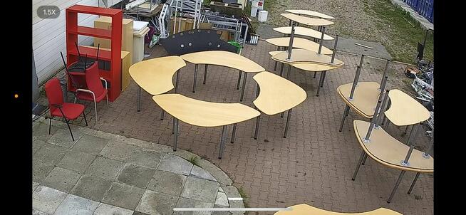 Stół konferencyjny półokrągły z falą biurko biurka stoły