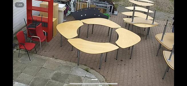 Stół konferencyjny półokrągły z falą biurko biurka stoły